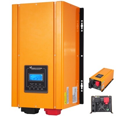 3KW High-Efficiency Pure Sine Wave Off-Grid Inverter - Features LCD Display, Built-in 12V UPS, Overload &amp; Short-Circuit Protection, and Low THD for Reliable Power Backup Solutions