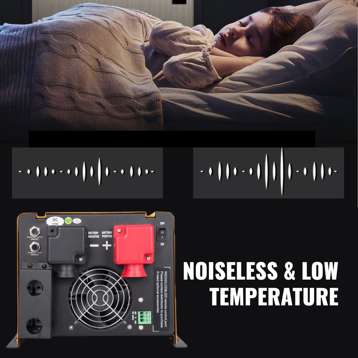 3KW High-Efficiency Pure Sine Wave Off-Grid Inverter - Features LCD Display, Built-in 12V UPS, Overload &amp; Short-Circuit Protection, and Low THD for Reliable Power Backup Solutions