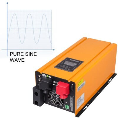 3KW High-Efficiency Pure Sine Wave Off-Grid Inverter - Features LCD Display, Built-in 12V UPS, Overload &amp; Short-Circuit Protection, and Low THD for Reliable Power Backup Solutions