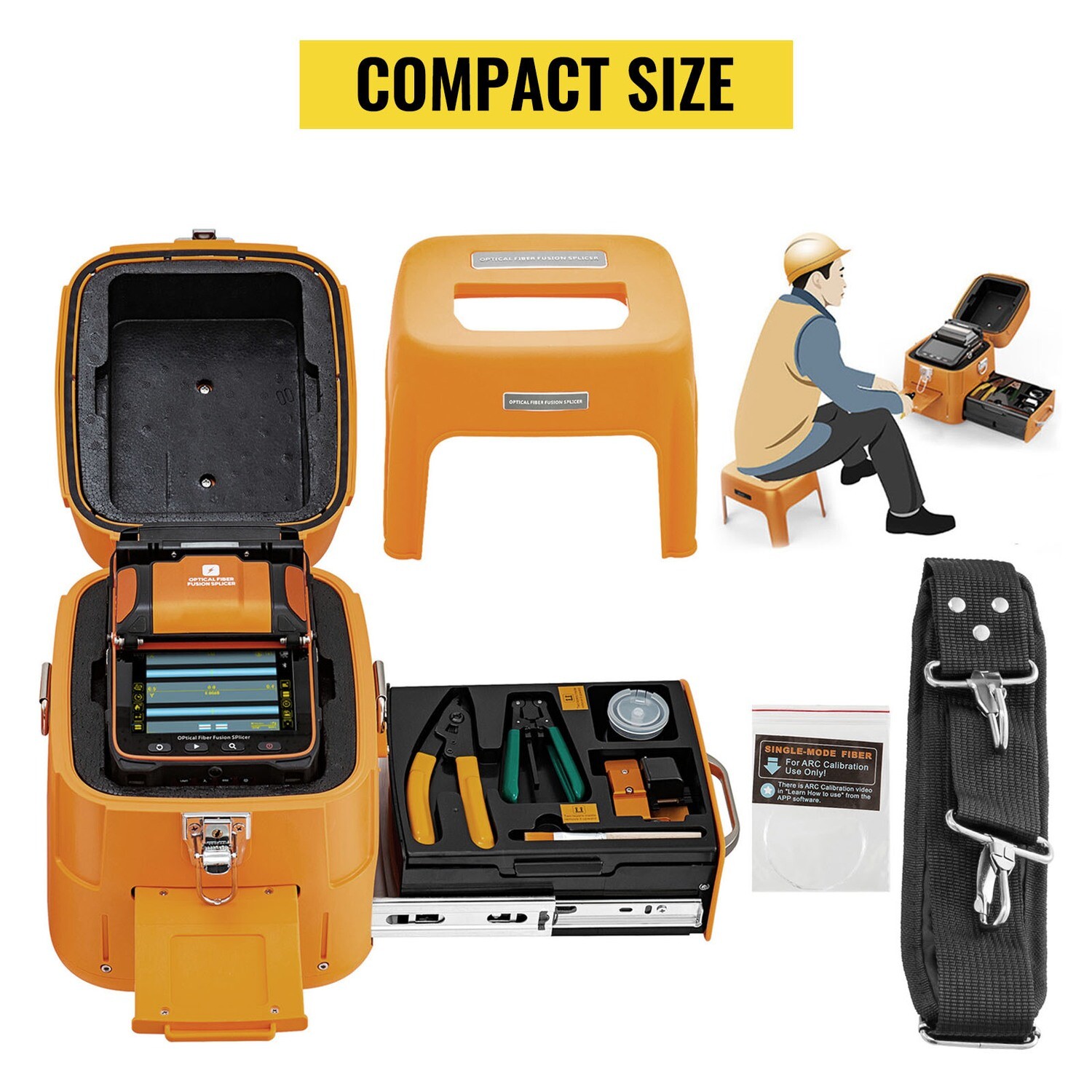 7800mAh 5S Splicing Machine AI-9 Optical Fiber Fusion Splicer - High-Performance Welding Machine for Precision Fiber Optic Splicing