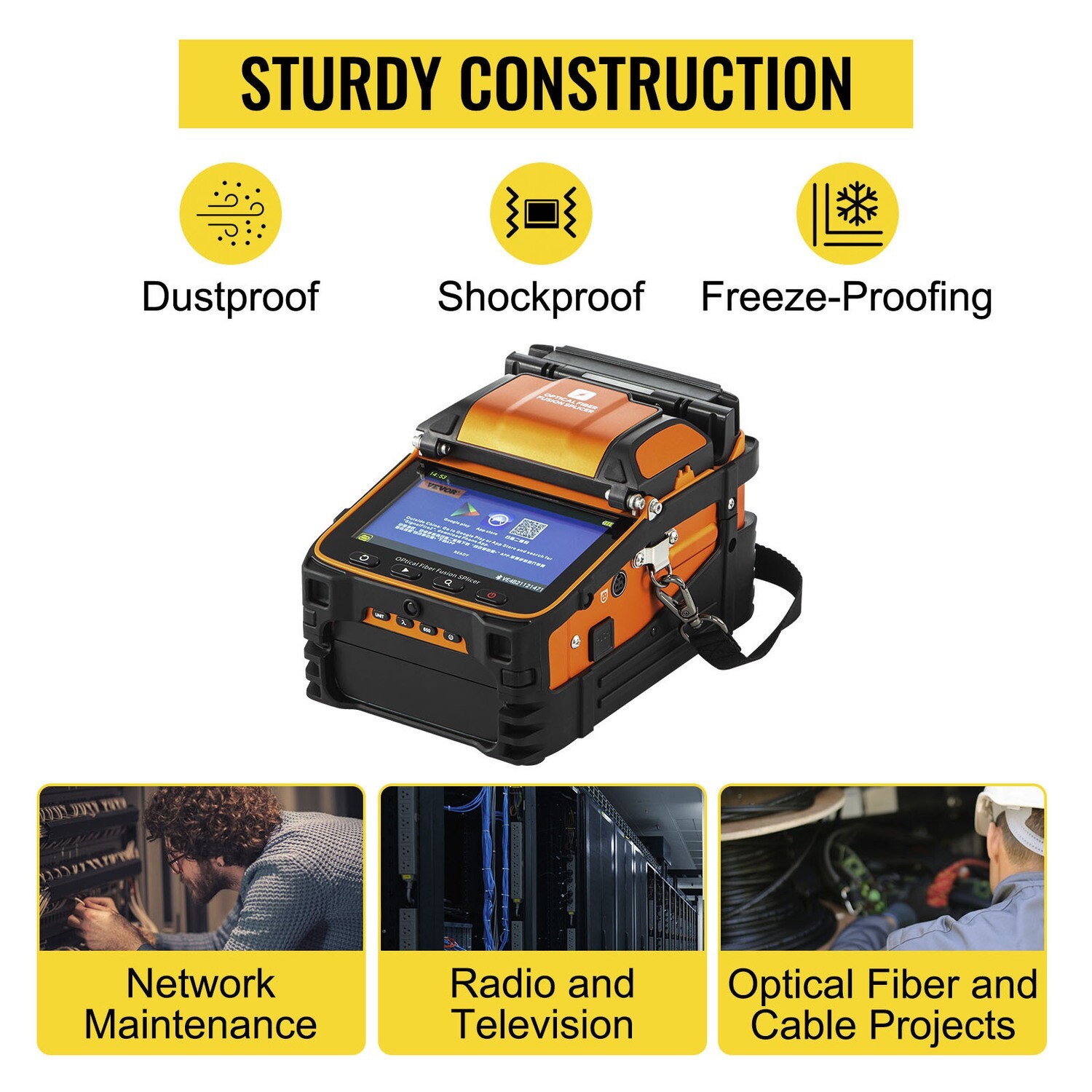 7800mAh 5S Splicing Machine AI-9 Optical Fiber Fusion Splicer - High-Performance Welding Machine for Precision Fiber Optic Splicing
