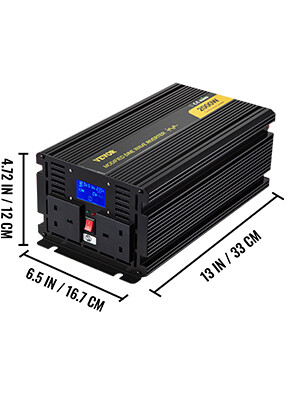 Modified Sine Wave Power Inverter 2000w Dc 12v To Ac 240v W/lcd