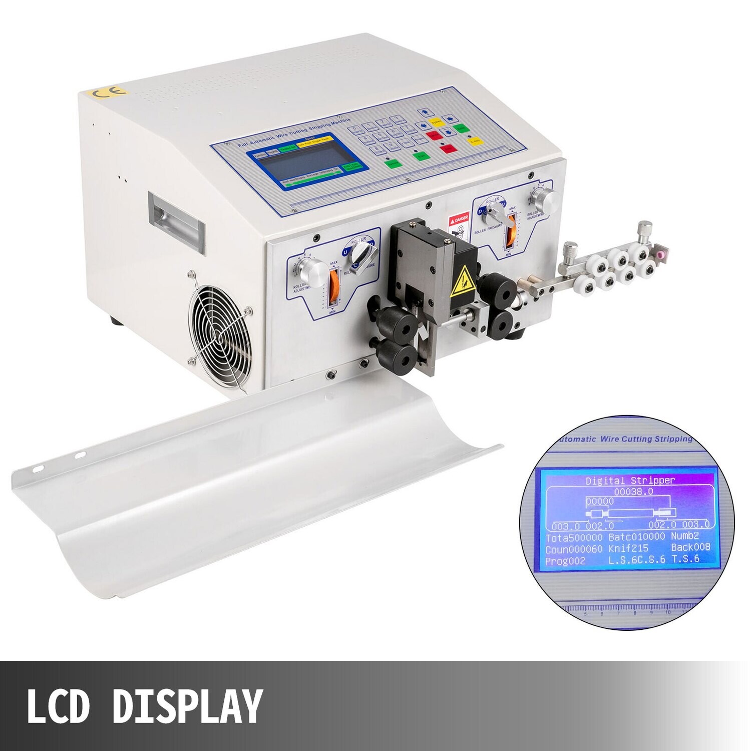 Automated 300V Wire Stripper – Computerized Wire Stripping and Peeling Device with Straightener and Gathering Plate for Wires 0.1–10mm²
