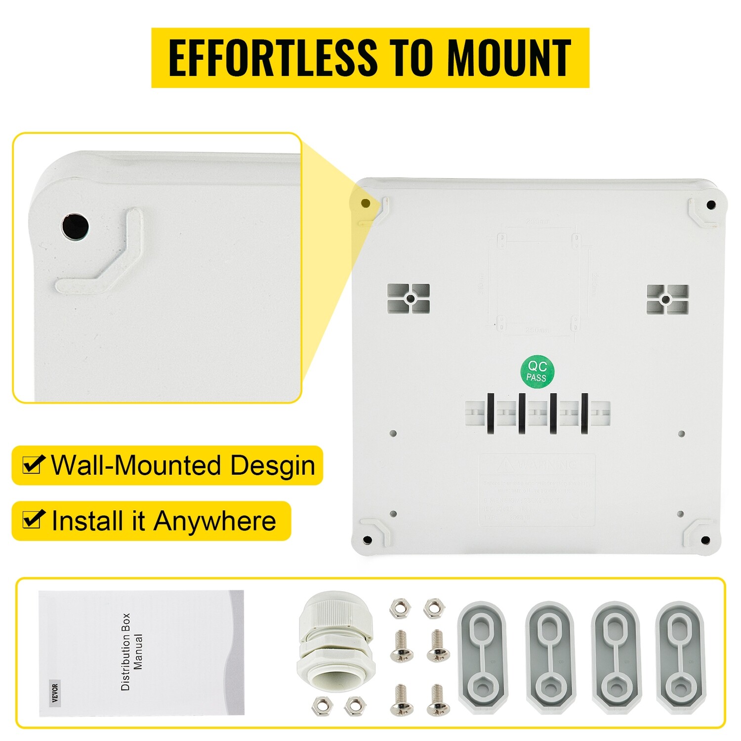 Outdoor Site Wall Power Distributor 16A 230V / 400V Socket 2 Position