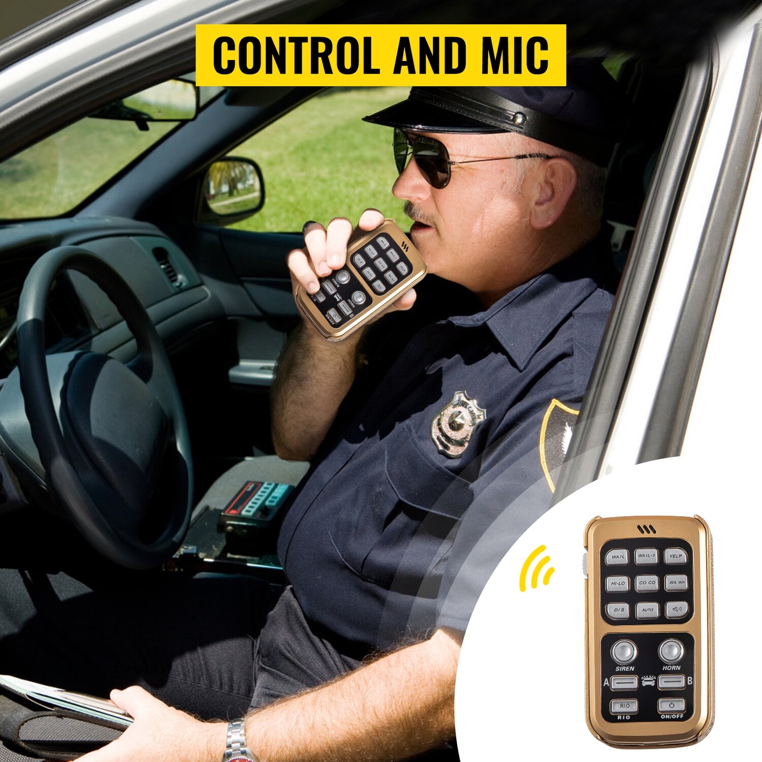 400W Car Warning Alarm Fire Horn PA Speaker - High-Volume Sound System for Emergency Alerts and Announcements - Durable and Reliable Performance