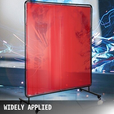6' X 6' Flame Retardant Vinyl Welding Screens with Red Frame
