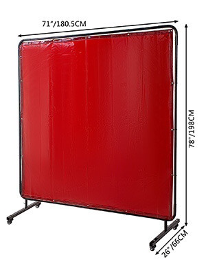 6&#39; X 6&#39; Flame Retardant Vinyl Welding Screens with Red Frame