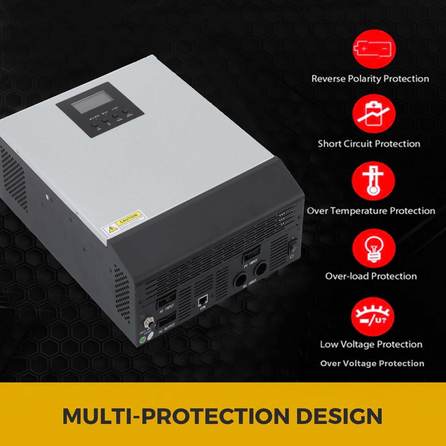 24V Low Frequency Pure Sine Wave MPPT Off-Grid Power Inverter - 230V AC Solar Inverter for Reliable Energy Conversion