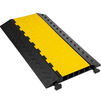 Extreme Cable Ramps 5 Channel Rubber Cable Protectors – Heavy-Duty 66,000lbs Capacity for Safe and Organized Cable Management