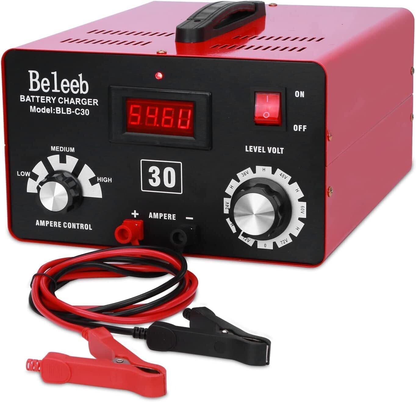 Beleeb Series C30 Car Battery Charger 12 V 24 V 36 V 48 V 60 V 72 V,