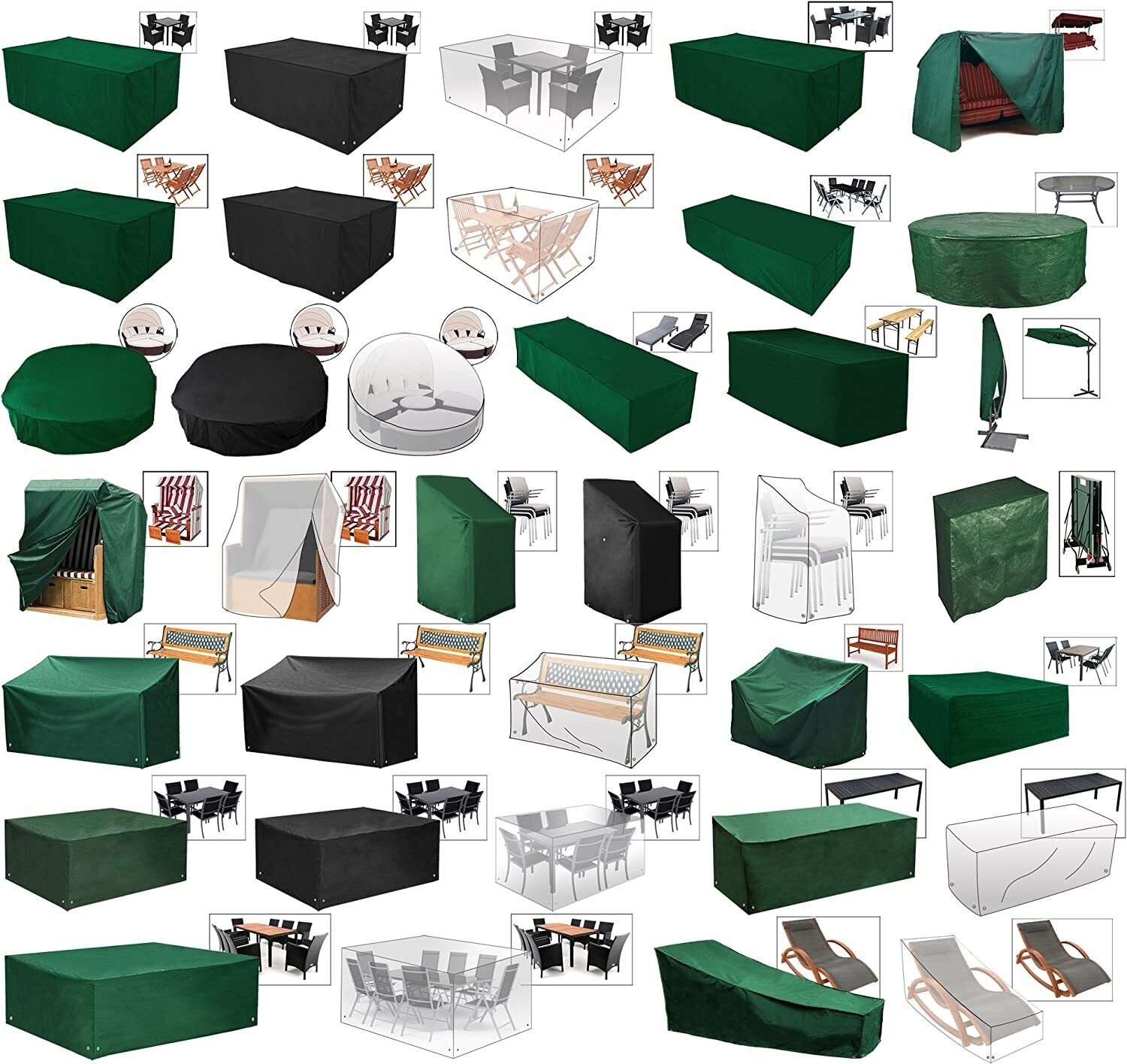 Garden Furniture Protective Cover Made of PE – UV-Resistant, Waterproof, Durable Protection for Outdoor Tables, Chairs, and Patio Sets
