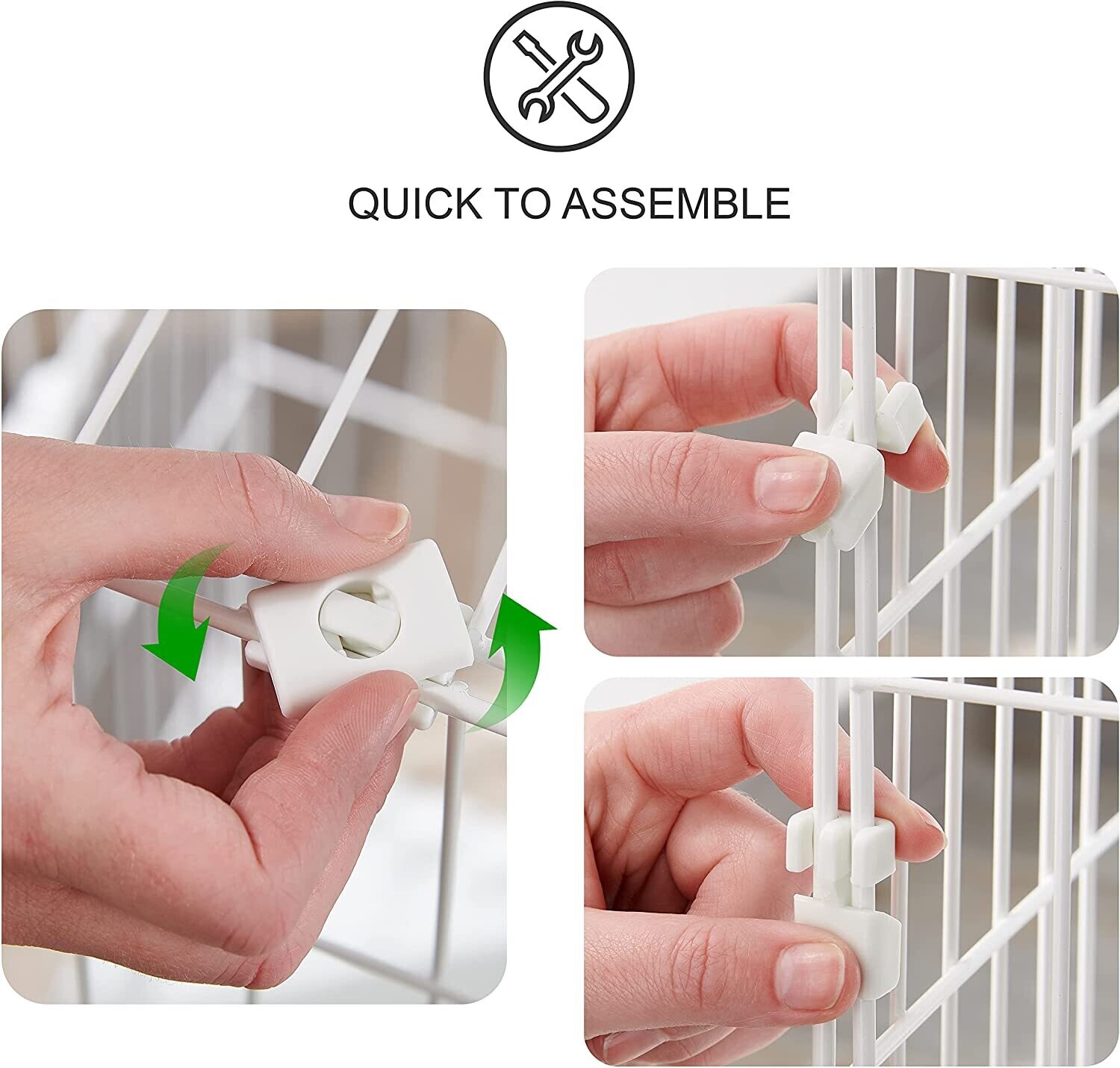 PEC-902 White Pet Cage 2 Levels 2 Entrances 1 Cat Tray
