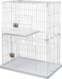 PEC-902 White Pet Cage 2 Levels 2 Entrances 1 Cat Tray