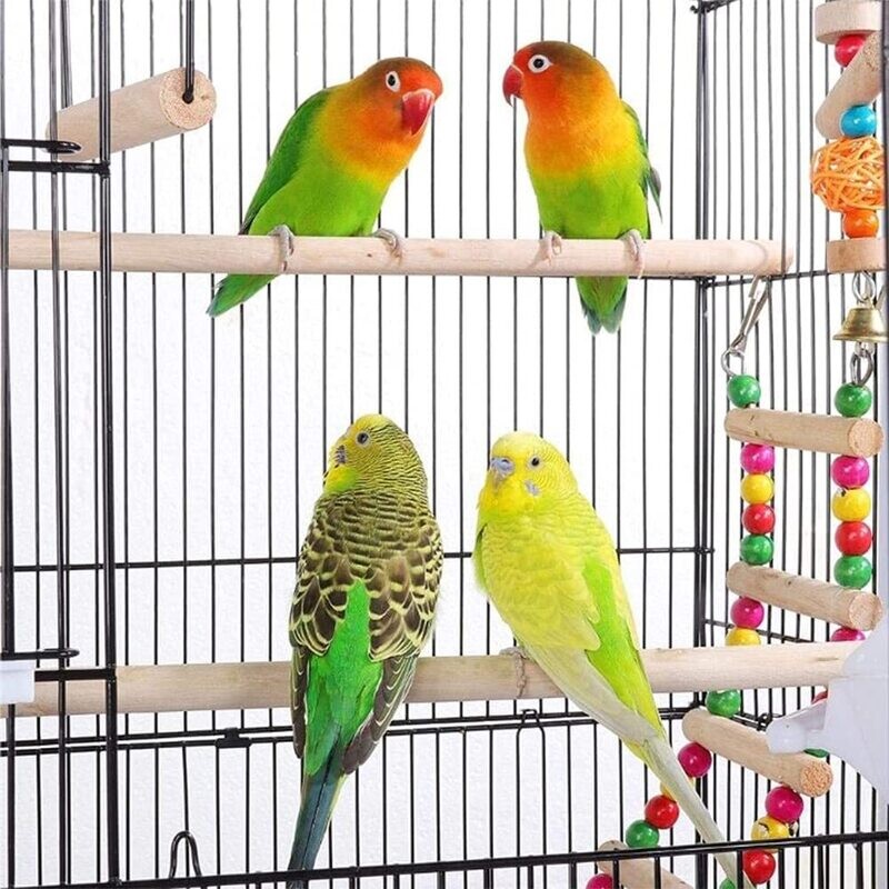 Large Wrought Iron Bird Cage for Cockatoo, Parrot, and Other Small Birds