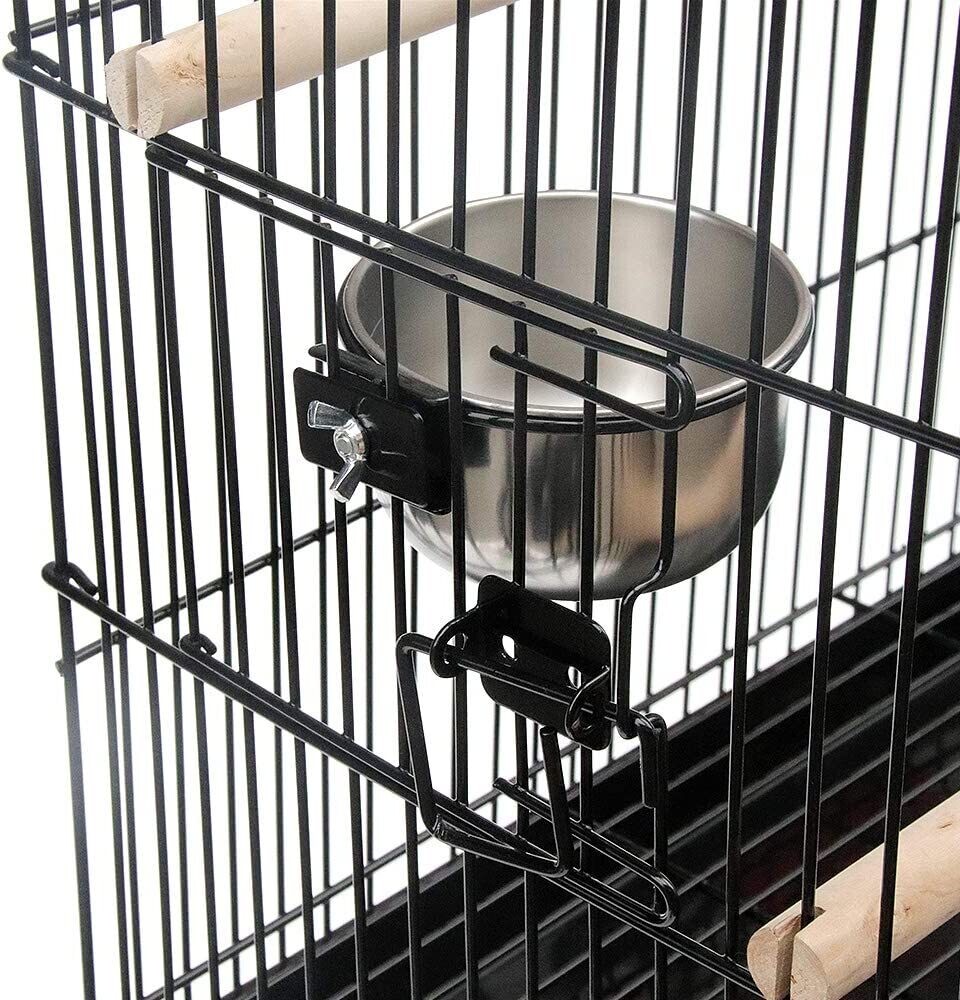 Large Wrought Iron Bird Cage for Cockatoo, Parrot, and Other Small Birds