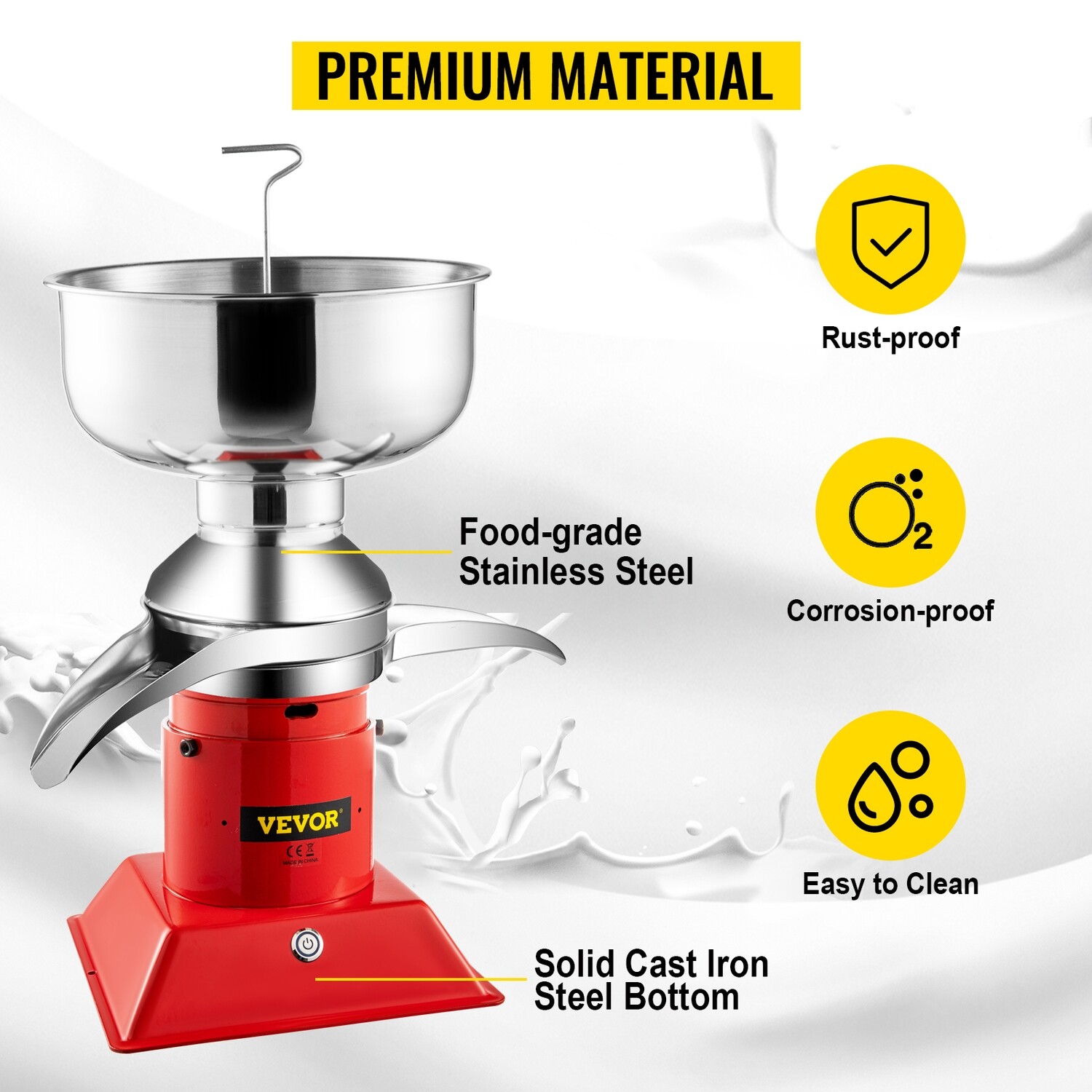 Centrifugal Electric Milk Cream Separator, Home &amp; Business Use for Butter and Milk Separation
