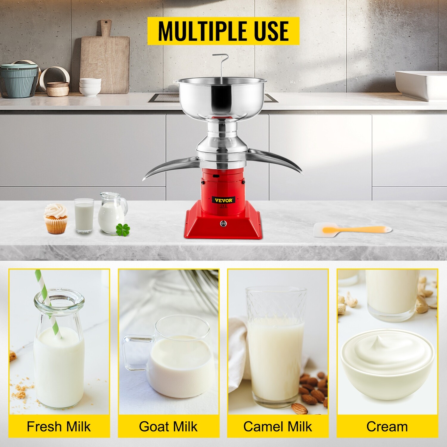 Centrifugal Electric Milk Cream Separator, Home &amp; Business Use for Butter and Milk Separation