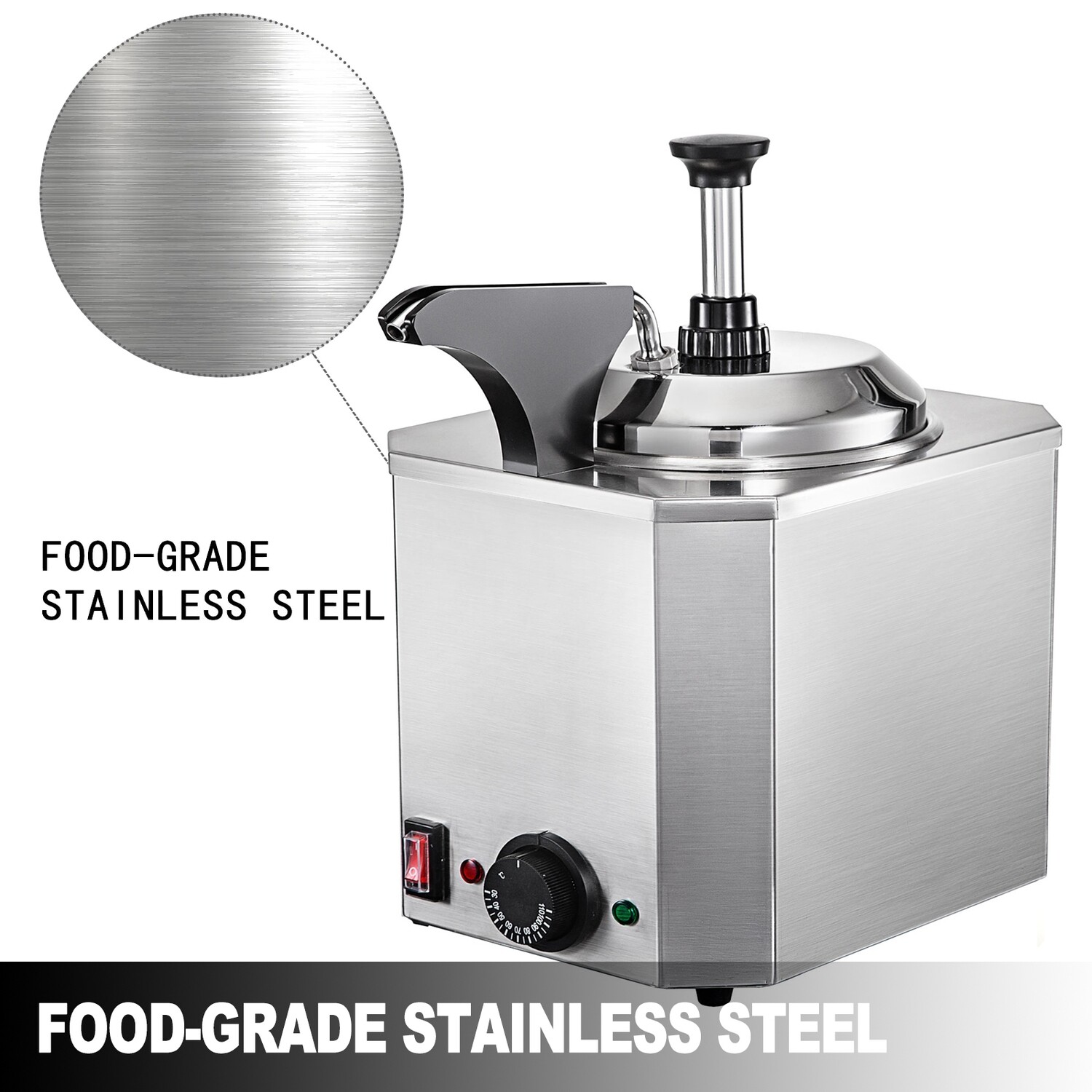 Pump for Fudge Warmer and Hot Cheese Steel, stainless 1 Pump Nacho Cheese Warmer