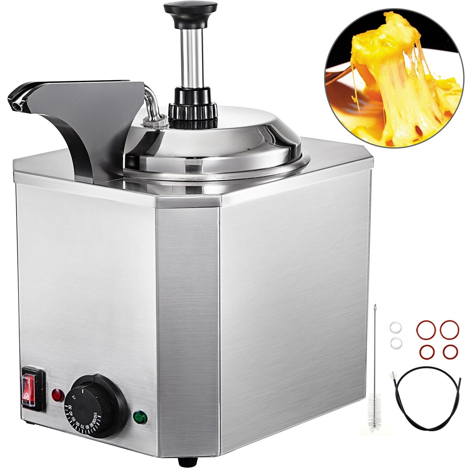 Pump for Fudge Warmer and Hot Cheese Steel, stainless 1 Pump Nacho Cheese Warmer