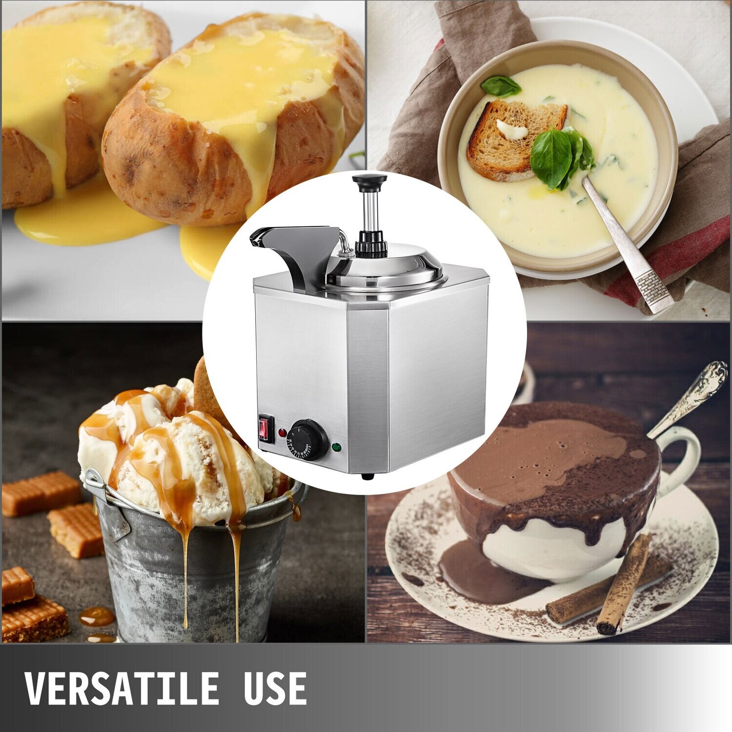 Pump for Fudge Warmer and Hot Cheese Steel, stainless 1 Pump Nacho Cheese Warmer