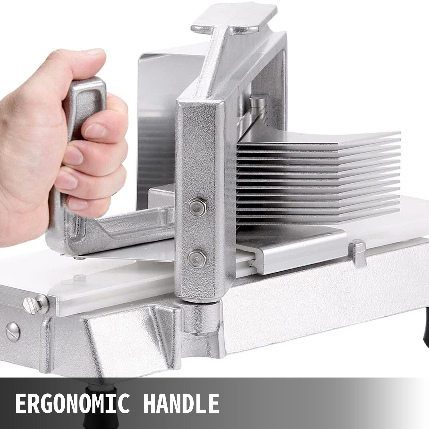 Stainless Steel Cast Manual Tomato Slicer With 3/16 Scalloped Blade