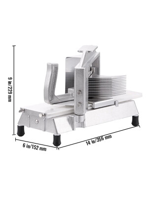 Stainless Steel Cast Manual Tomato Slicer With 3/16 Scalloped Blade
