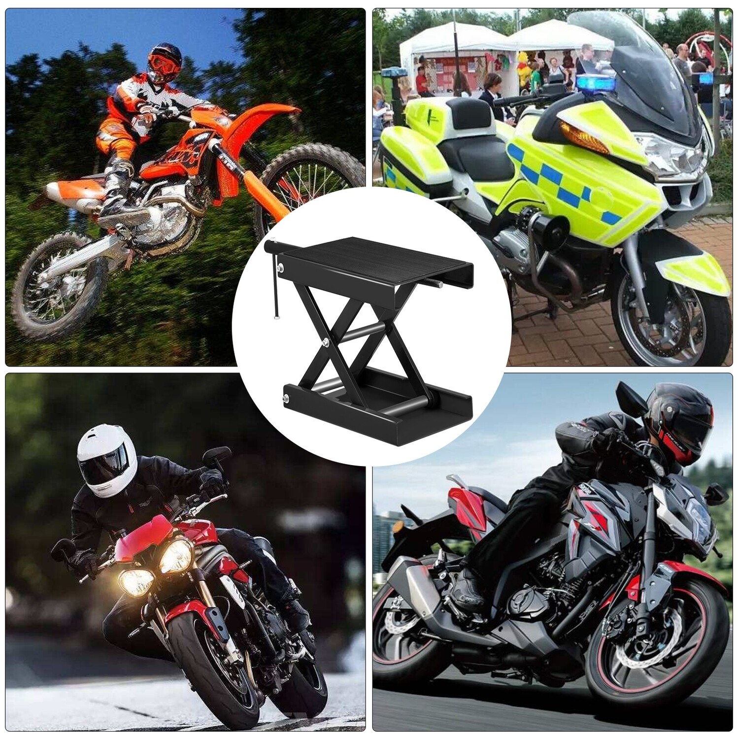 Motorcycle Jack Scissors for Motorcycles Black Jack 1100lb Motorcycle Lift Table