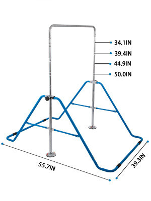Gymnastics Bar for Kids Home Gym Expandable Horizontal Training Bars with Adjustable Heights