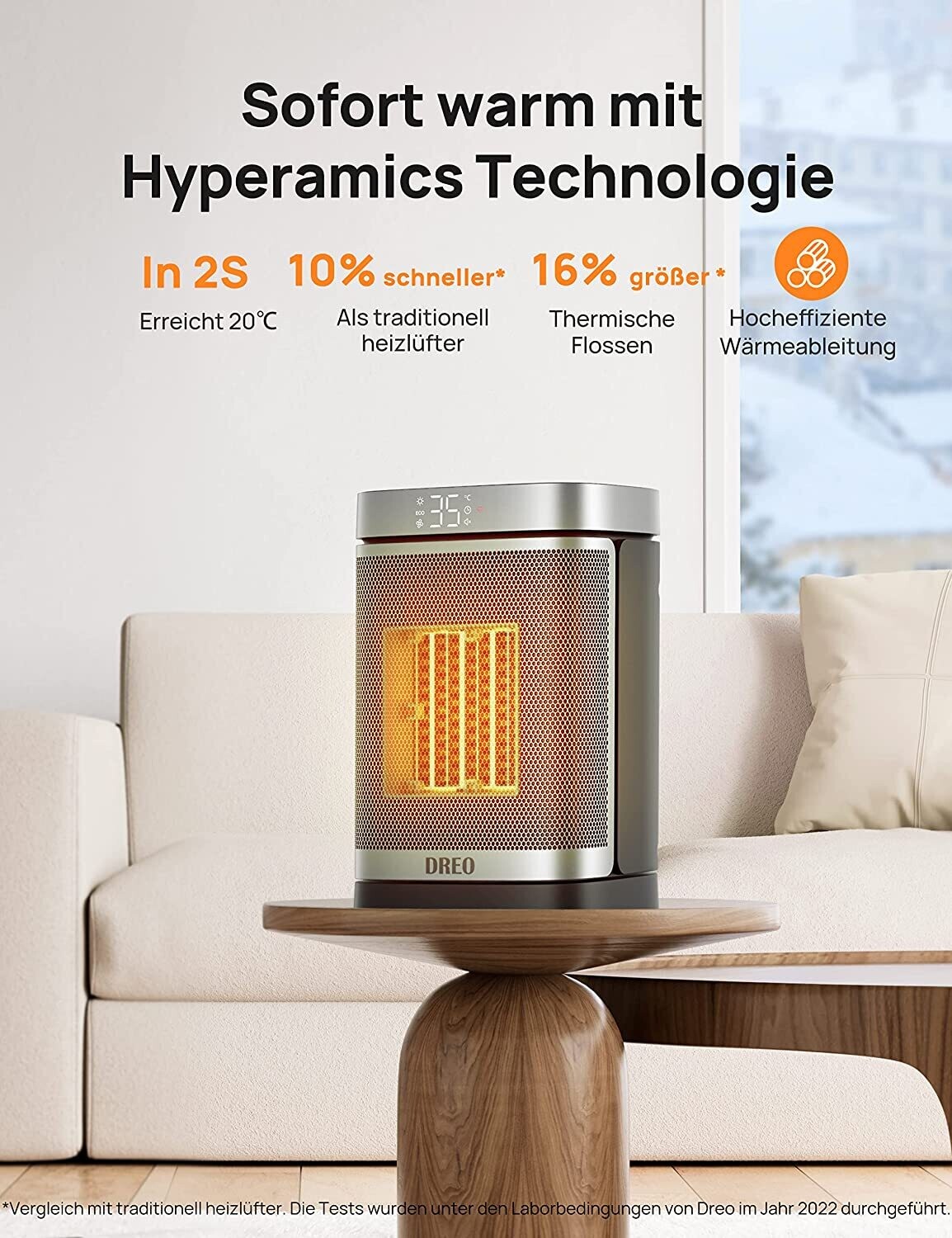 Ceramic Fan Heater with Energy Saving Thermostat, 12-Hour Timer, and Remote Control for Efficient Home Heating