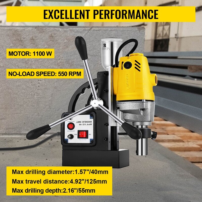 Magnetic Drilling Machine Md40 Mag Drill 40mm Powerful 12000n Lightweight