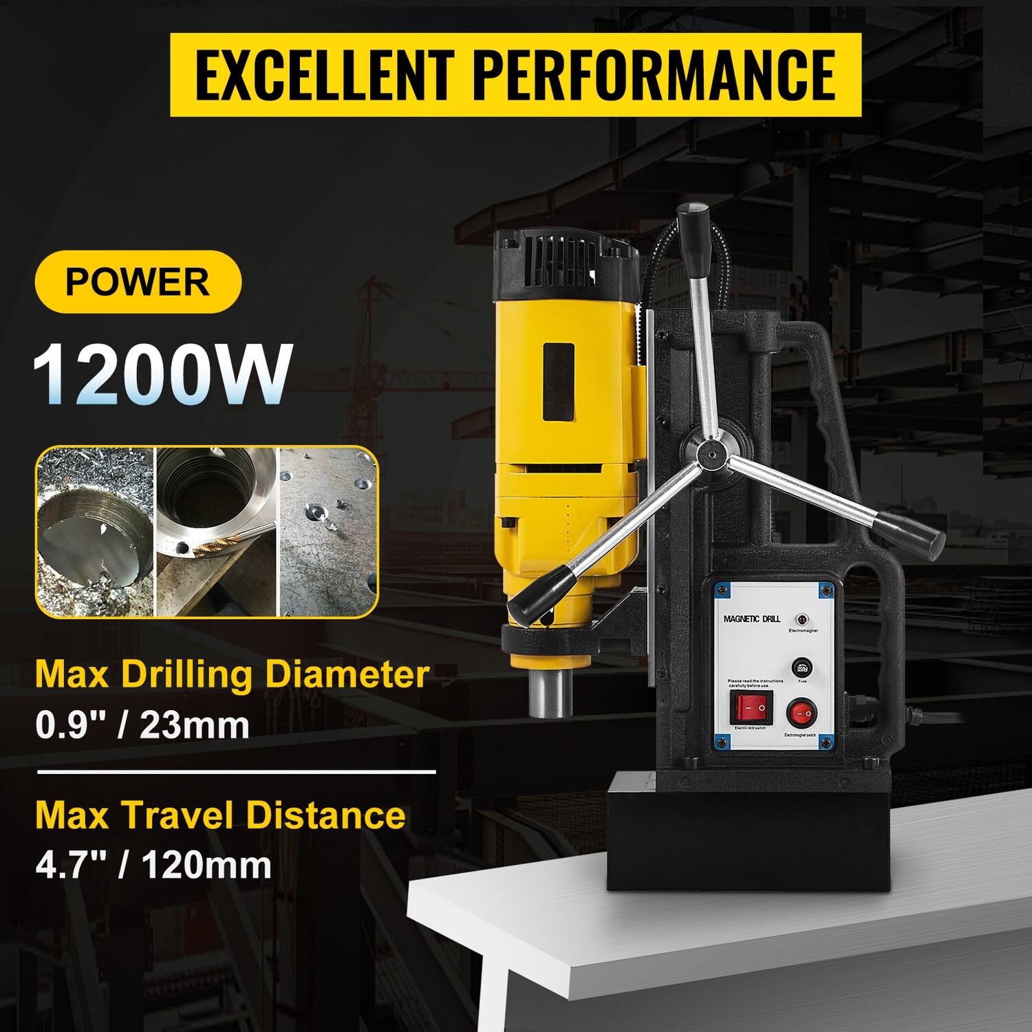 Magnet Tapping 1200w J1z-23 Magnetic Base Drill Machine Drilling 23mm