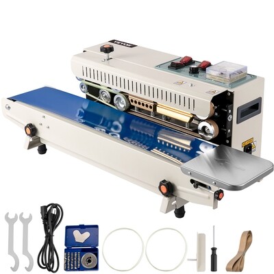 FR900 Auto Horizontal Sealing Machine 220V – Continuous Band Sealer for Bags, Ideal for Packaging and Sealing Products Efficiently