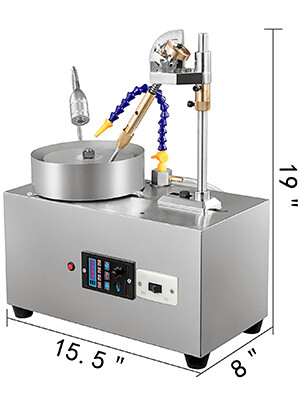 2800 RPM Gem Faceting Machine - Rock Polisher and Jewelry Polisher with Pump - Precision Cutting and Polishing Tool for Gemstones and Jewelry Making, Includes Water Pump for Optimal Performance