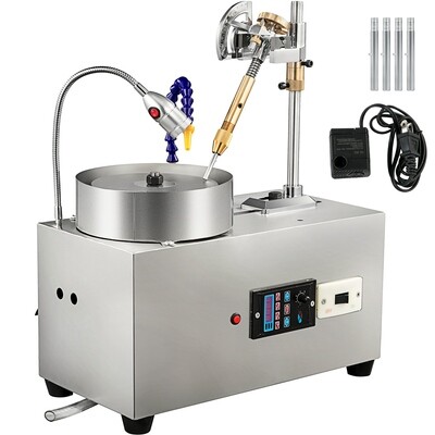 2800 RPM Gem Faceting Machine - Rock Polisher and Jewelry Polisher with Pump - Precision Cutting and Polishing Tool for Gemstones and Jewelry Making, Includes Water Pump for Optimal Performance