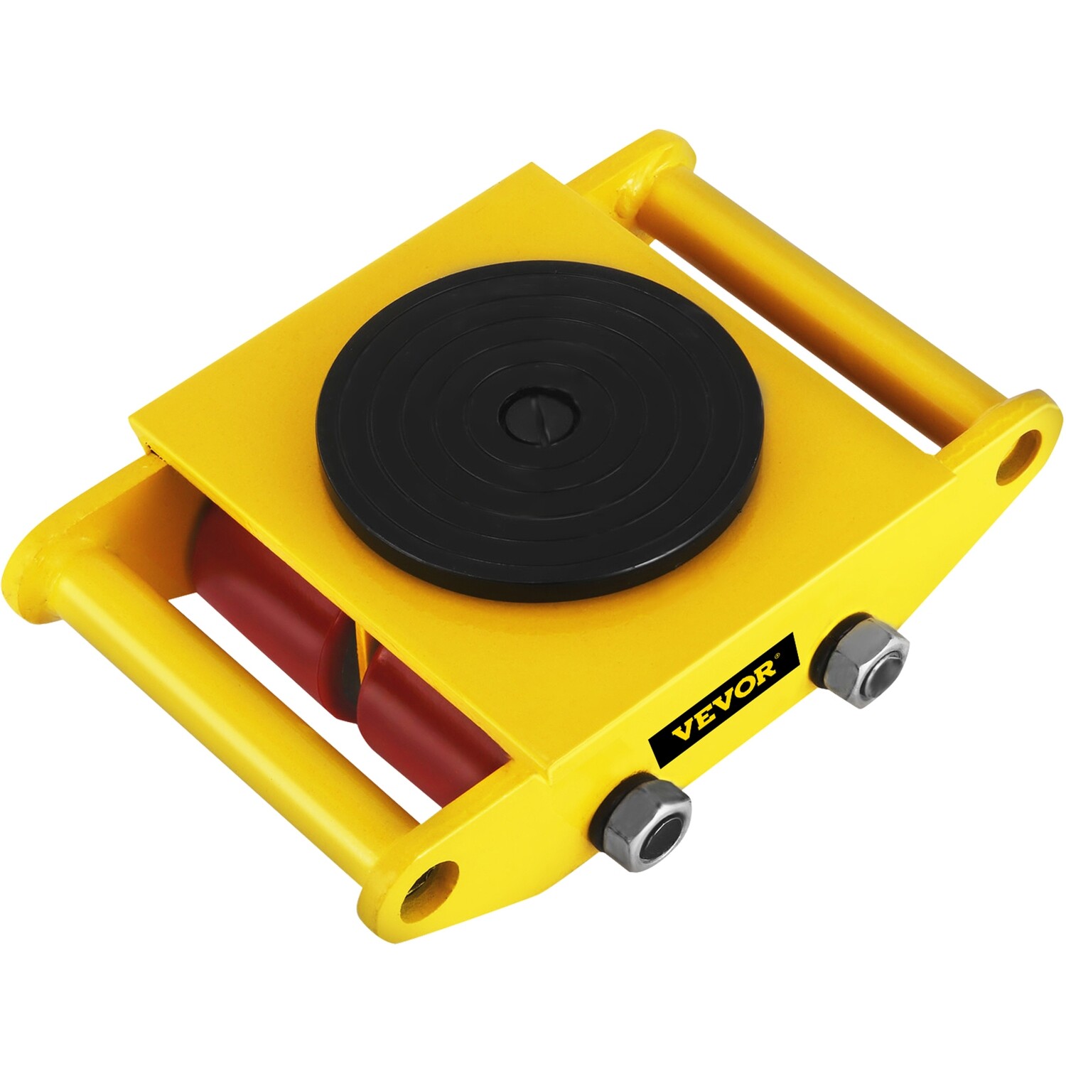 6t Yellow Dolly Skate Industrial Machinery Mover With 360° Rotation Capacity 13200lbs