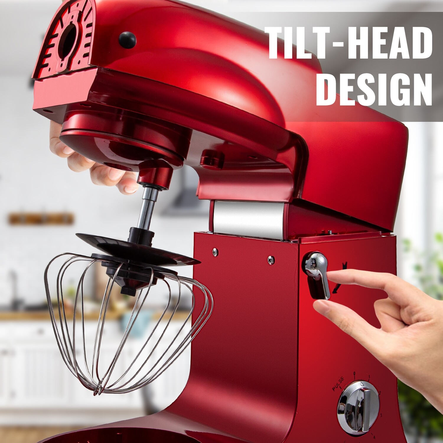Red 4 in 1 Stand Mixer Meat Grinder Juice Blender 1000w 5qt Bowl