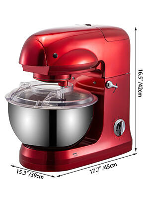 Red 4 in 1 Stand Mixer Meat Grinder Juice Blender 1000w 5qt Bowl