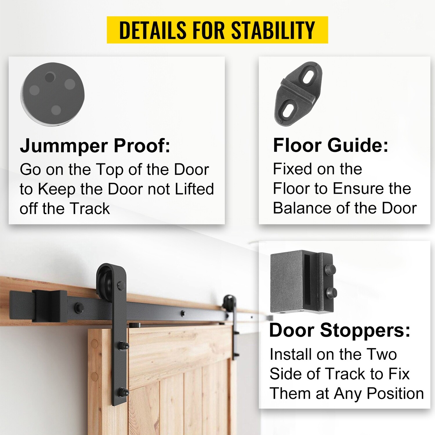 Sliding Barn Door Hardware Kit, 12FT Barn Door Kit, 330LBS Load-bearing Double Barn Door Hardware Kit