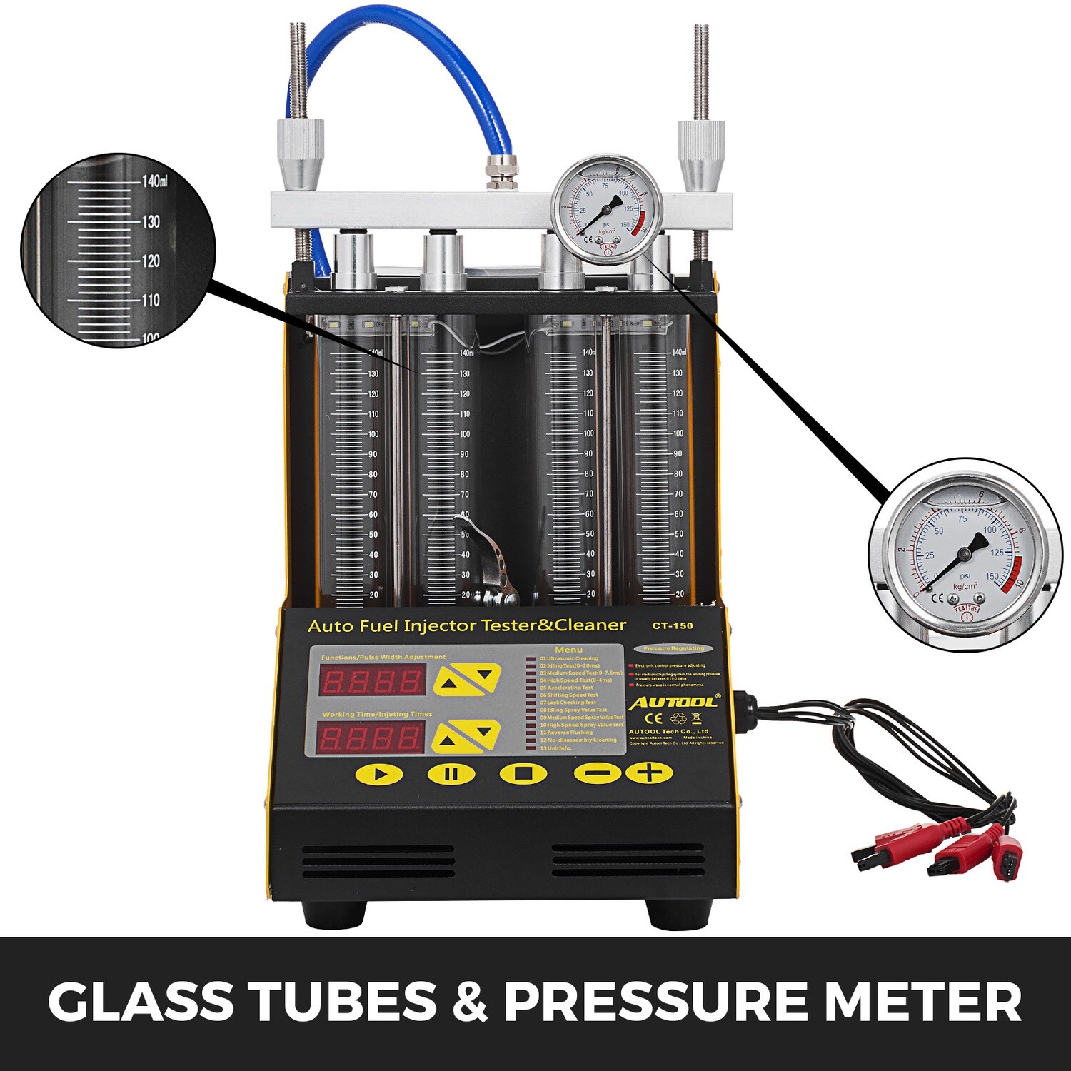 Cleaning Tank Petrol Siemens Pump CT150 Auto Fuel Injector Cleaner Tester for Car Maintenance