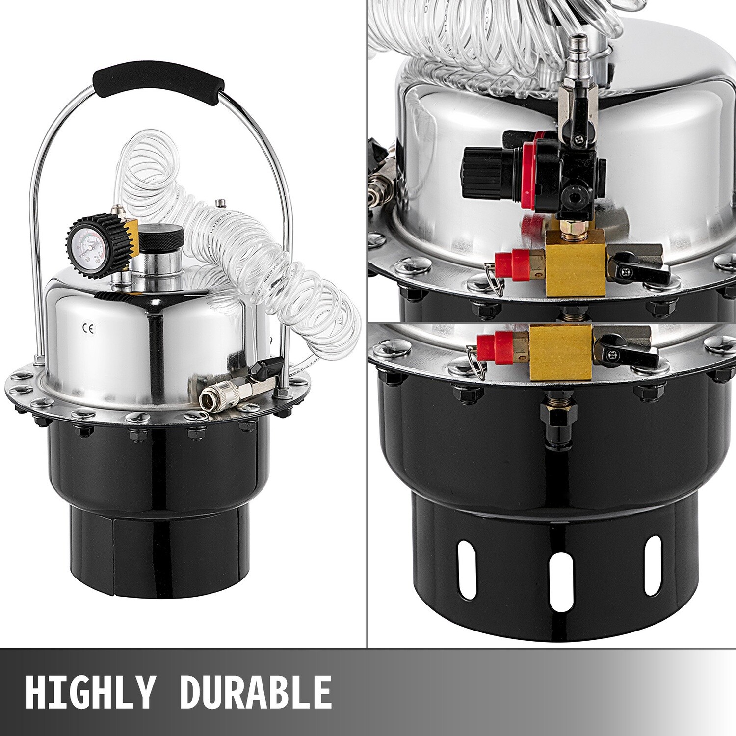 Pneumatic Air Pressure Bleeder, Garage Workshop Mechanics Brake Oil and Fluid Extractor Bleeder Tool