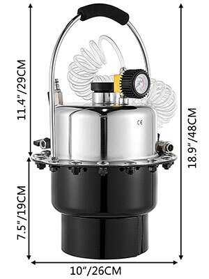 Pneumatic Air Pressure Bleeder, Garage Workshop Mechanics Brake Oil and Fluid Extractor Bleeder Tool