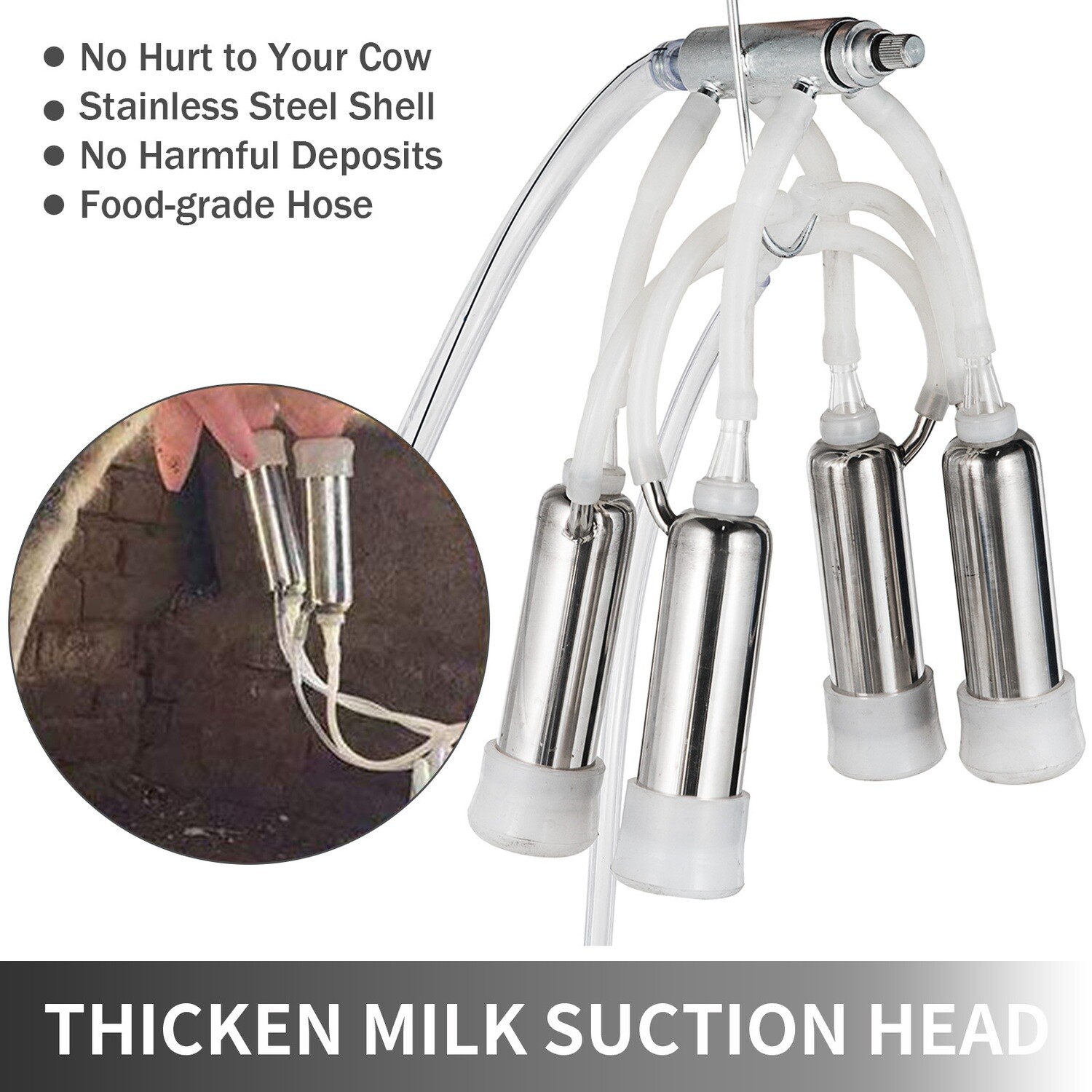 Stainless Steel Milking Milker 550W, Electric Milking Machine 25L