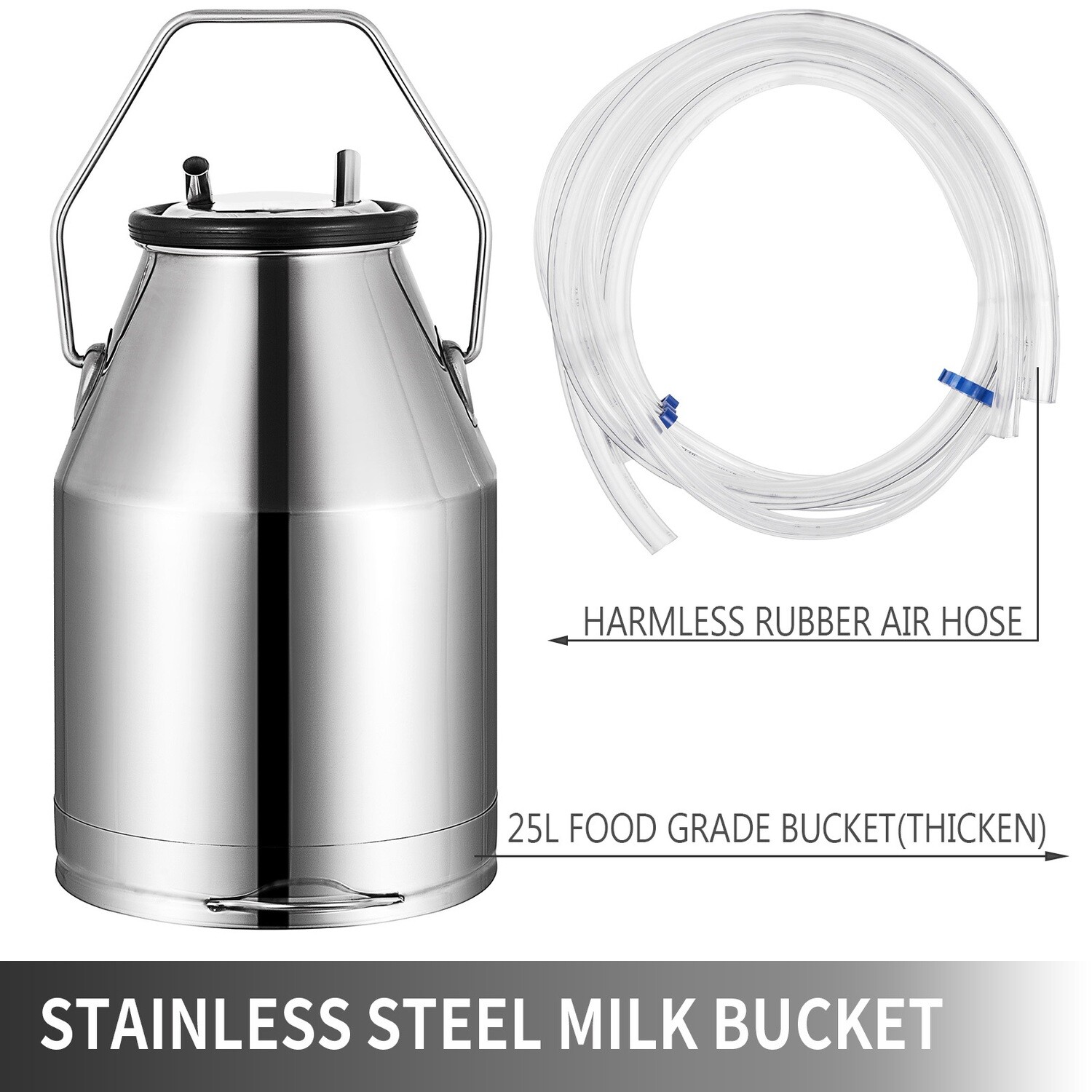 Stainless Steel Milking Milker 550W, Electric Milking Machine 25L