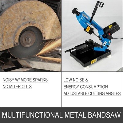 Metal Bandsaw Metal Band Saw 1000W for Cutting Wood, Metal, Glass, Fiber &amp; Plastic