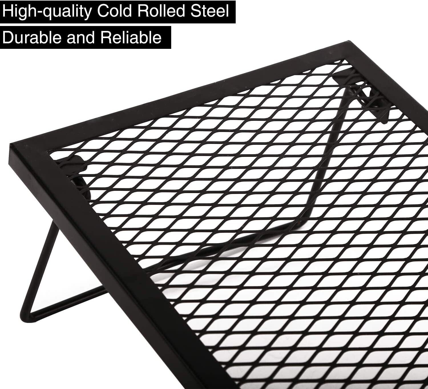 Portable Heavy Duty Steel Campfire Grill Grate Folding