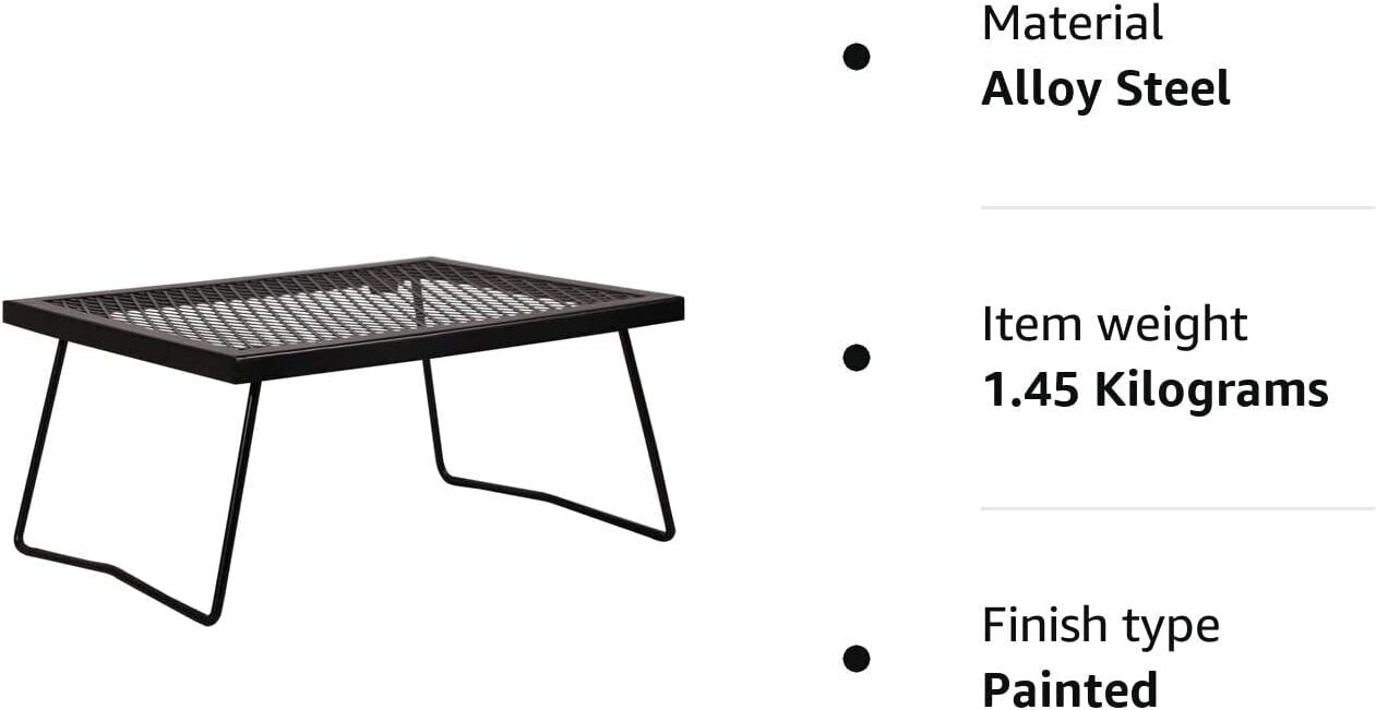 Portable Heavy Duty Steel Campfire Grill Grate Folding