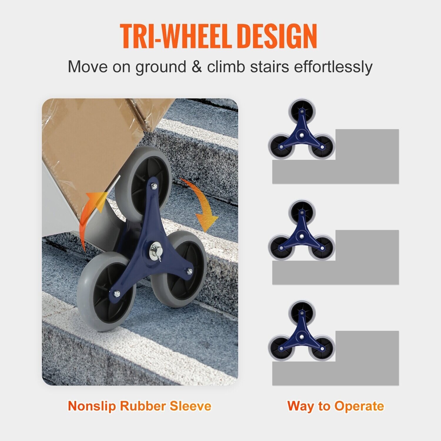 550 lbs Capacity 2-in-1 Aluminum Hand Truck with Stair Climber Feature and Dual Handles – Versatile for Easy Transport of Heavy Loads
