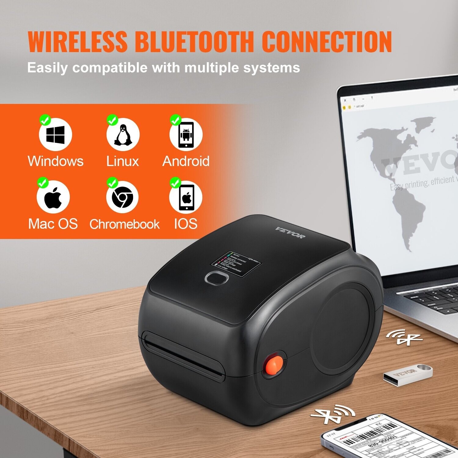 UPS Thermal Label Printer 4x6 300DPI USB/Bluetooth on Etsy