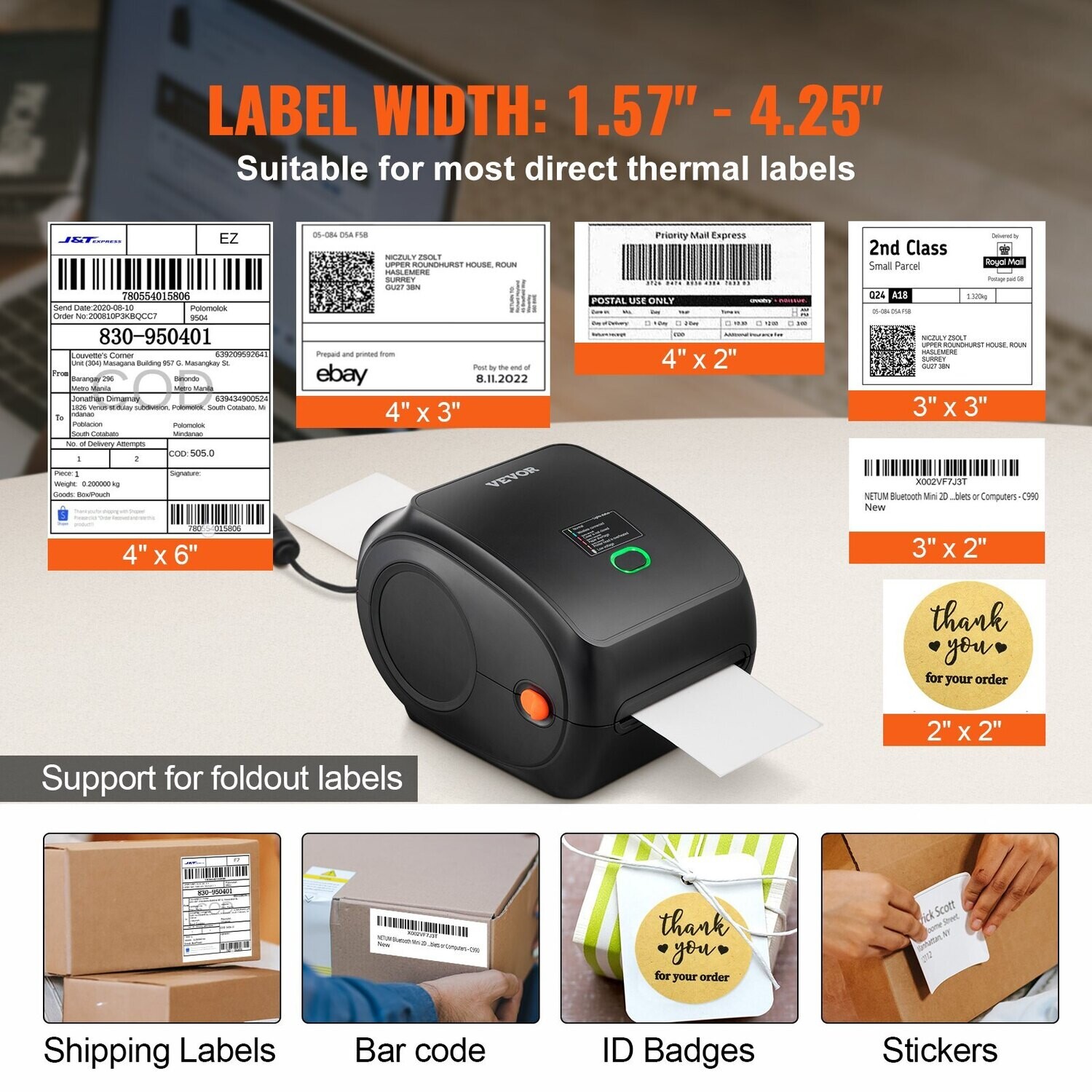 UPS Thermal Label Printer 4x6 300DPI USB/Bluetooth on Etsy