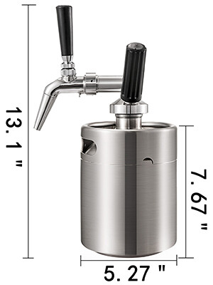 2L Nitro Cold Brew Coffee Maker - Premium Stainless Steel Design for Smooth, Refreshing Nitro-Infused Coffee at Home - User-Friendly and Low-Maintenance with Precision Dispensing